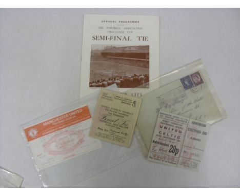 Manchester Selection, various items to include, 1958 FA Cup Final Ticket, Manchester United v Celtic Ticket for the Bobby Cha