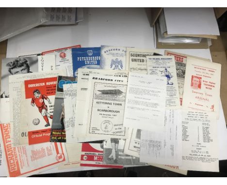 a collection of 33 Friendly football programmes, from 1953 onwards, to include 1953/54 Doncaster v Sportklub Wacker, 1959/60 