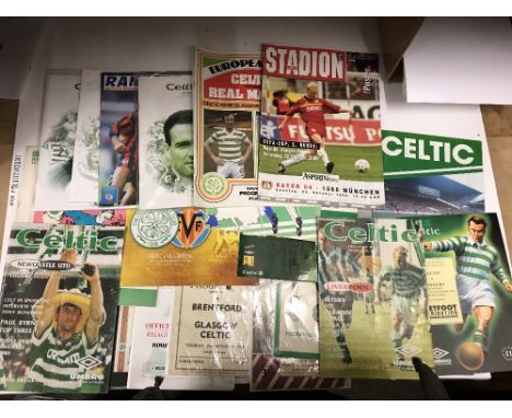 Scottish programmes; late 50's onwards, mostly Celtic Home &amp; Away's including European, comes with a few tickets and trad