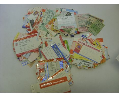 Liverpool, a collection of over 290 football match tickets, in various condition, both home and away mainly from the 1980's. 