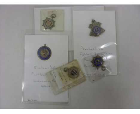 Football Medals, a collection of 5 silver medals, 1) Bedfordshire Football Association, 1901/02, unknown competition and play
