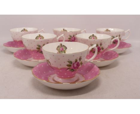 Royal Albert, Six New Country Roses Teacups and Saucers