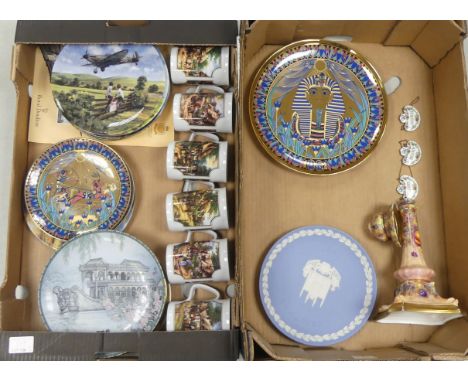 A Mixed Collection of Ceramic Items including Royal Doulton Wall Plates, Davenport Mugs, Compton Woodhouse Egyptian Patterns.