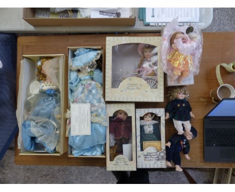 A Collection of Ceramic and Non-Ceramic Dolls including examples from the Leonardo Collection, Knightsbridge Collection etc. 