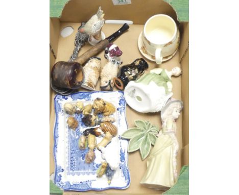 A Collection of ceramics to include Wade Whimsies, Royal  Doulton Lady Figurine Fair Maiden HN2211, Royal Doulton Peter Rabbi