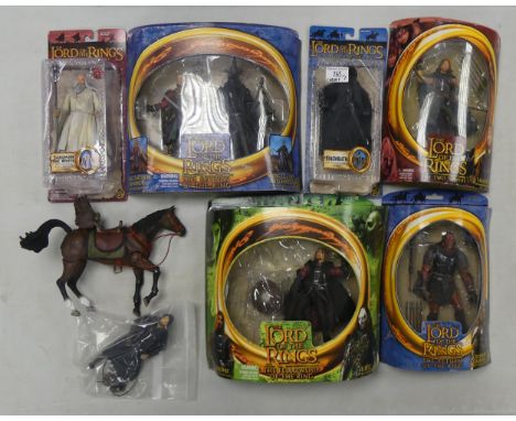 Toy Biz, Six Boxed Lord of the Rings Figure Sets including Faramir, Crossbow Uruk-Hai, Ringwraith, Morgul lord Witch-King, Lu