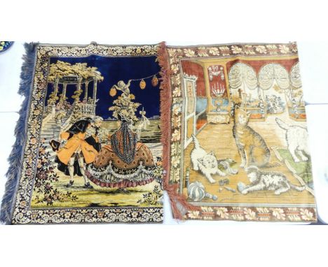 Two European Tapestry Style Floor Carpets