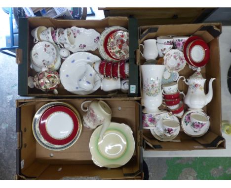 A Mixed Collection of Ceramics to include Royal Albert Jubilee Rose Teapot, Sutherland Teaware, Adderley PLate and Jug etc. (