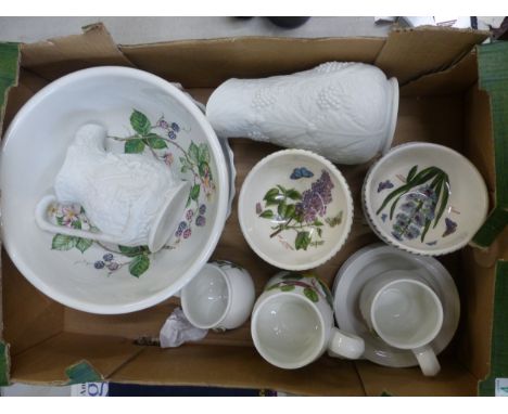 A Collection of Portmerion Botanic Garden and Pomona Ware including Fruit Bowl, Five Smaller Bowlsm Five Mugs and Saucers, Pa