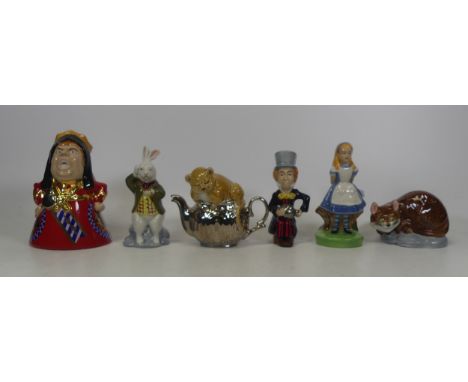 Wade Alice In Wonderland Collection to Include Cheshire Cat, The Doormouse, White Rabbit, Mad Hatter, Alice and Queen Of Hear