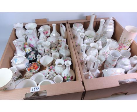 Royal Worcester, Aynsley, Coalport, Royal Grafton and other decorative ceramics in two boxes   Condition Report   Click here 