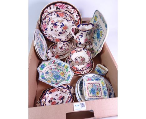 Collection of Masons ceramics - Mandalay pattern, seven plates, three dishes, stand, jug, cup, saucer & soup bowl (15), Regen