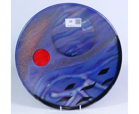 Poole pottery 'Sedna' plate, limited edition no. 54/350 with certificate, D27cm   Condition Report  excellent condition.  Cli