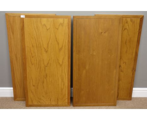 Four rectangular light oak panels, 49cm x 98cm   Condition Report   Click here for further images, condition, auction times &