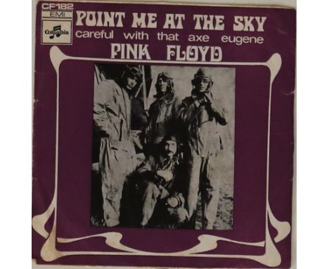 PINK FLOYD - POINT ME AT THE SKY (ORIGINAL FRENCH PICTURE SLEEVE 7") - Seldom seen original French 7" p/s release of the earl