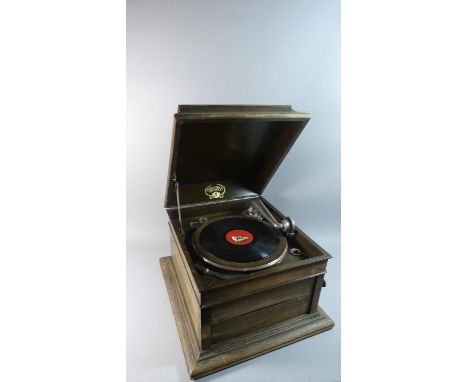 An Edwardian Columbia Grafonola Magic Note Wind Up Gramophone Player, Movement in Need of Attention 