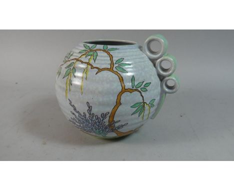 An Art Deco Crown Devon Vase, No.5086, 15cm high 