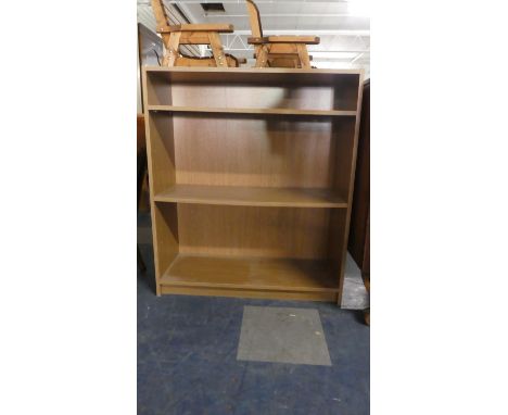 A Modern Four Shelf Open Bookcase, 78cm Wide 