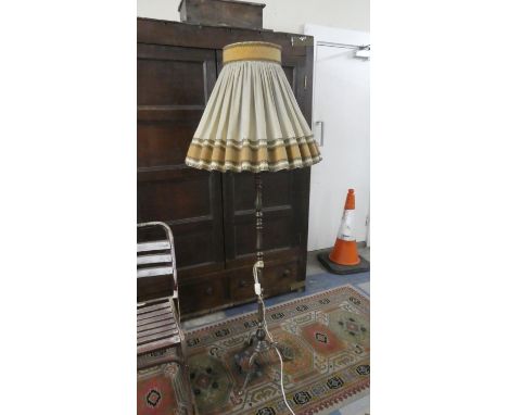 A Brass Standard Lamp 