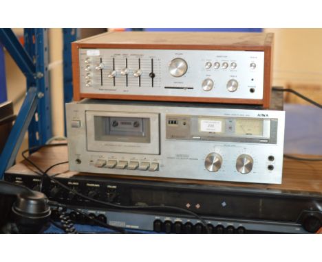 VINTAGE AMSTRAD RECEIVER, VINTAGE AIWA CASSETTE DECK &amp; VINTAGE EAGLE INTERNATIONAL AMP     