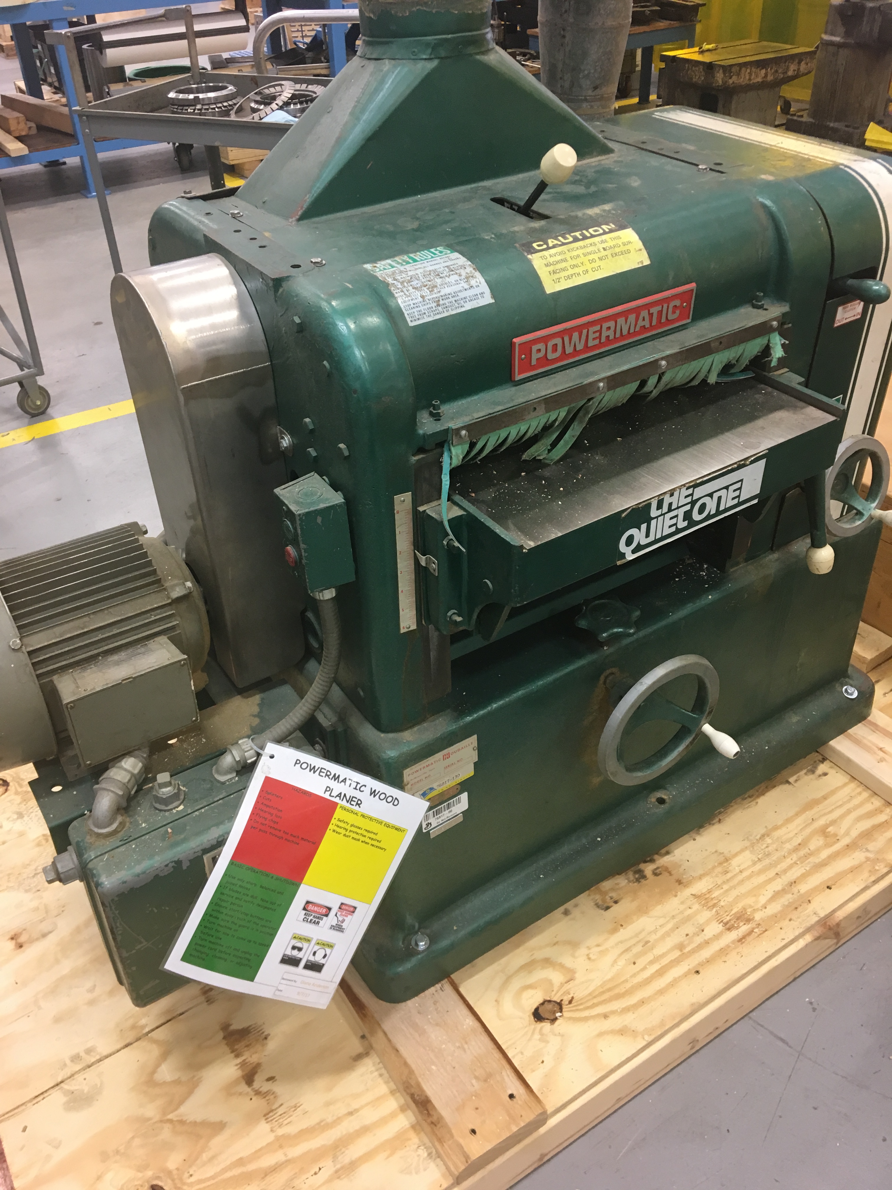 Powermatic 180 Planer with Knife Grinding Attachment, LOADING FEE 50