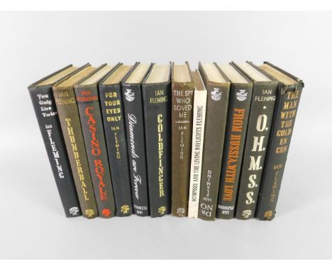 Ian Fleming; James Bond novels, some first editions, no dust wrappers, comprising The Spy Who Loved Me, Goldfinger, From Russ