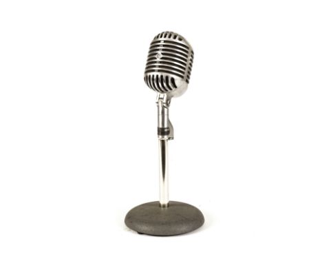 Microphone: A vintage Shure Brothers 55b (fatboy) dynamic, untested light corrosion to casing 