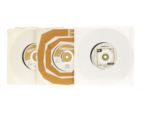 Mod / Freakbeat: three UK singles,  Cinnamon Quill - Candy Morgan MRS 21 Up 1969 VG+ (name written to label) and Timebox x2 -