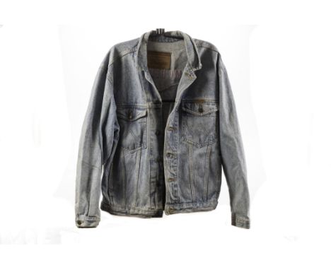 Jimi Hendrix: Crosstown Traffic rare UK official MCA/Wrangler promotional-only, limited Wrangler light blue large denim jacke