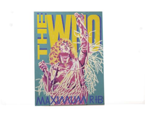 John Judkins: The Who / Maximum R&B original artwork of mixed media, signed and dated 70' approx 32.5"x22.5 