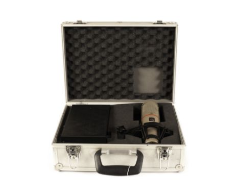 Microphone: A cased AKF Solid Tube  studio microphone untested, comes in a fitted case complete with power supply, multipin l