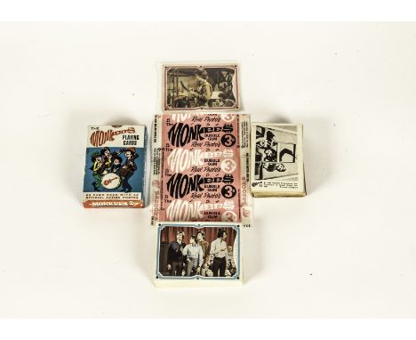 The Monkees: original 1960s playing cards, bubble gum wrapper and  gum cards parts sets  AB&C UK issues black and white (45) 