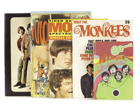 The Monkees: collection mainly from the 1960s including Meet The Monkees - magazine, Whos Got The Button - hard back book, Ti