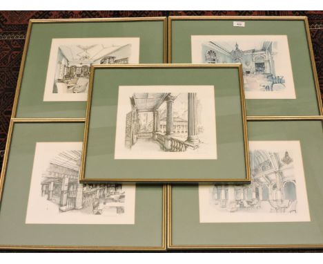 John BriggsHONG KONG VIEWSTwo sets of prints, the set of eight pencil, titled and signed, the set of five pencil, signed; Jan