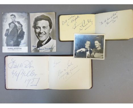 TWO AUTOGRAPH ALBUMS: With almost identical sets of signatures (hence one in each album) to include: Cricket: Sir Leonard ‘Le