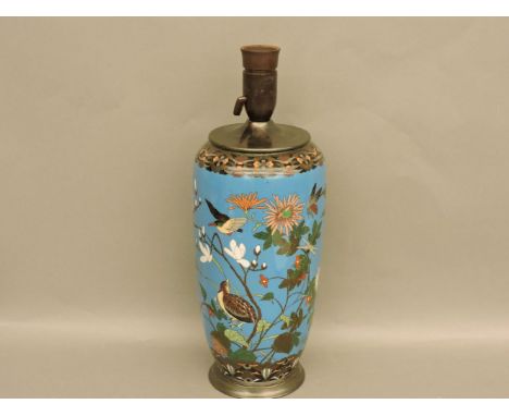 A 19th century cloisonné lamp