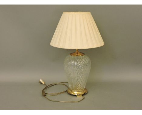 A Waterford crystal table lamp