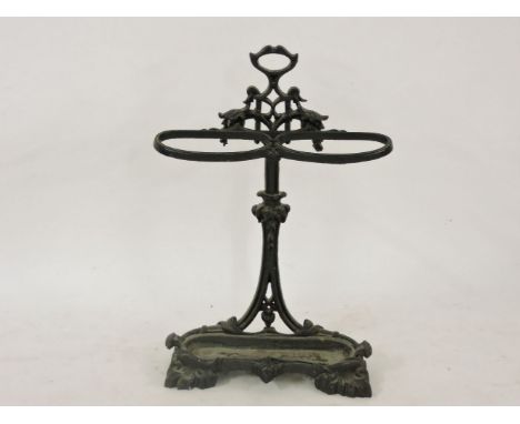 A Victorian cast iron stick stand
