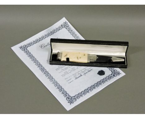 A limited edition Jacobite sgian dubh, to commemorate the 300th anniversary of the First Jacobite Rising in 1689, with silver