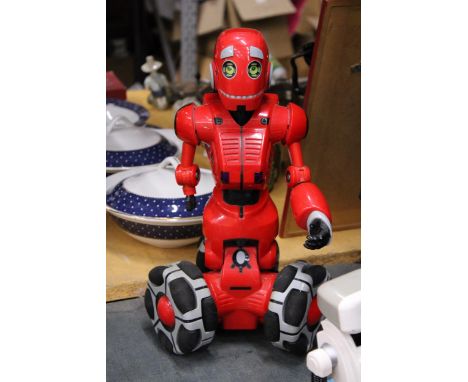 THREE ROBOTS TO INCLUDE AN ALARM CLOCK, A CONFUSED.COM TALKING INTERACTIVE TOY AND A WOWWEE INTERACTIFE TALKING TRIBOT COMPAN