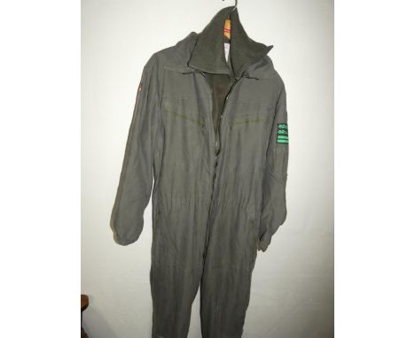 A VINTAGE GERMAN FLYING SUIT BY KOHLER AND TWO SHIRTS