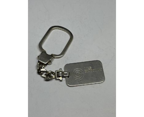 A MARKED SILVER KEY RING