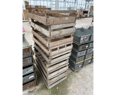 NINE VINTAGE POTATO SPRITTING BOXES