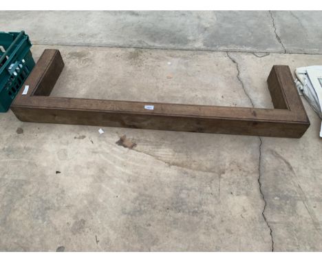 A VINTAGE OAK FIRE FENDER