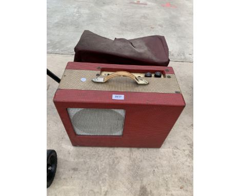 A VINTAGE WATKINS AND WESTMINISTER AMPLIFIER WITH BAKELITE KNOBS