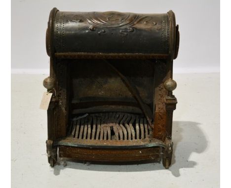 A William IV Board of Ordnance cast iron gunpowder keg, dated 1831, corroded and part over-painted, width 100cms.