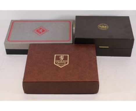 3 Boxed Crystal Glassware Collection sets 1 Webb 2 Edinburgh crystal1. A set of four Edinburgh Crystal wine goblets, encased 