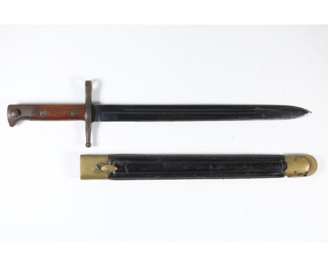Italian WWII Bayonet with Scabbard  This is an Italian WWII-era bayonet, complete with its original scabbard, likely designed