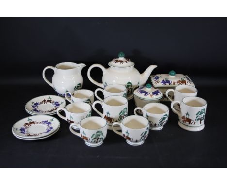 Emma Bridgewater Working Elephants Tea Service SetThis enchanting Emma Bridgewater 'Working Elephants / Animal Parade' Tea Se