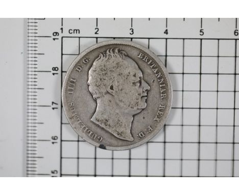 **1836 William IV British Silver Halfcrown**  A British silver coin, the 1836 William IV Halfcrown, featuring the right-facin